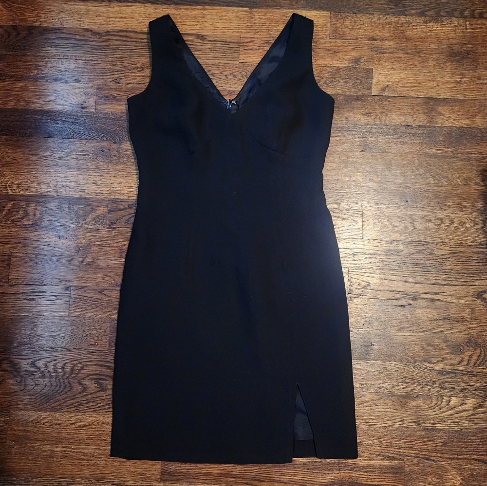 Moda International Black V-Neck Cocktail Dress